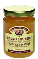 Tessiner Birnensenf mit weissem Aceto Balsamico
<br />Glas 150 ml