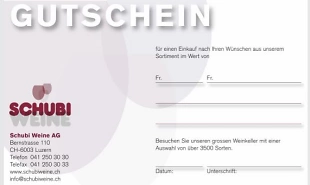 Geschenkgutscheine Schubi Weine