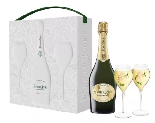 Champagne Perrier Jouet Grand Brut
<br />Geschenkspackung mit 2 Gläsern