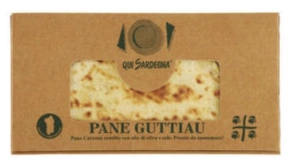 Pane Guttiau mit Olivenöl, 300 g
<br />Pane Carasau condito con olio di oliva e sale