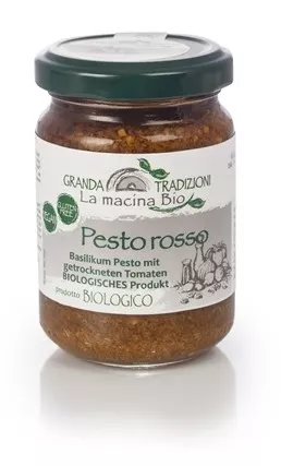 Pesto Rosso, mit getrockneten Tomaten
<br />L'Orto di Beppe, 130 g
