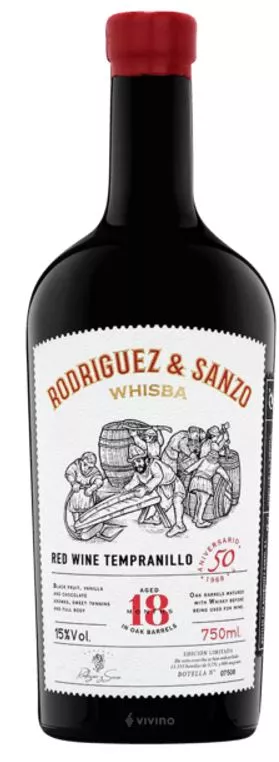 Rodríguez Sanzo Whisba
<br />aged 18 months in Whisky barrels