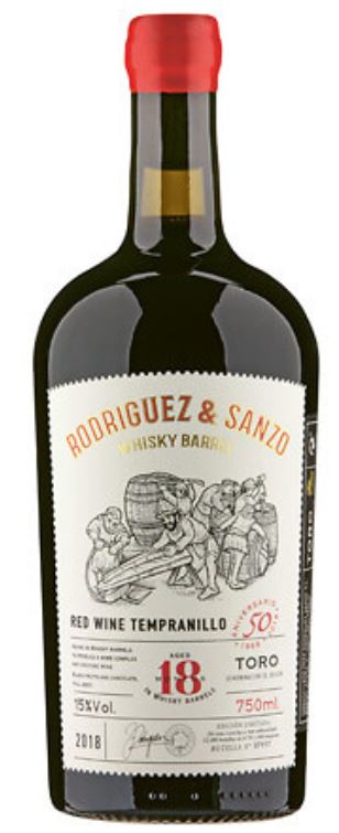 Rodríguez Sanzo Whisba
<br />aged 18 months in Whisky barrels