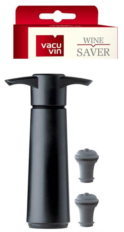 Vacu Vin Wine Saver Concerto with 4 Vacuum Stoppers – Premium Wine Storage Pump – Airtight Seal Keeps Wine Fresh for Longer – Click Indicator – Hand Pump – Black Wine Storage Vacu Vin Wine Saver Concerto with 4 Vacuum Stoppers – Premium Wine Storage Pump – Airtight Seal Keeps Wine Fresh for Longer – Click Indicator – Hand Pump – Black Wine Storage